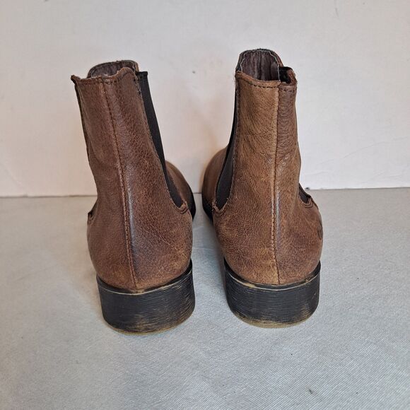 Coolway Distressed Chelsea Boots Women's Sz 6 Brown Faux Leather - Picture 3 of 11